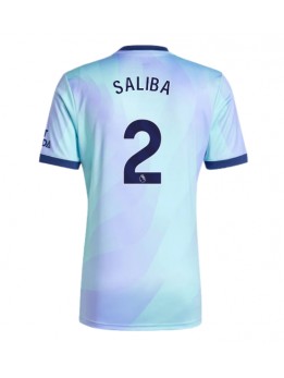 Arsenal William Saliba #2 Ausweichtrikot 2024-25 Kurzarm